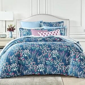 SKY Midnight Meadow Bedding Collection Duvet Cover /‎ 2 Shams FULL / QUEEN Blue